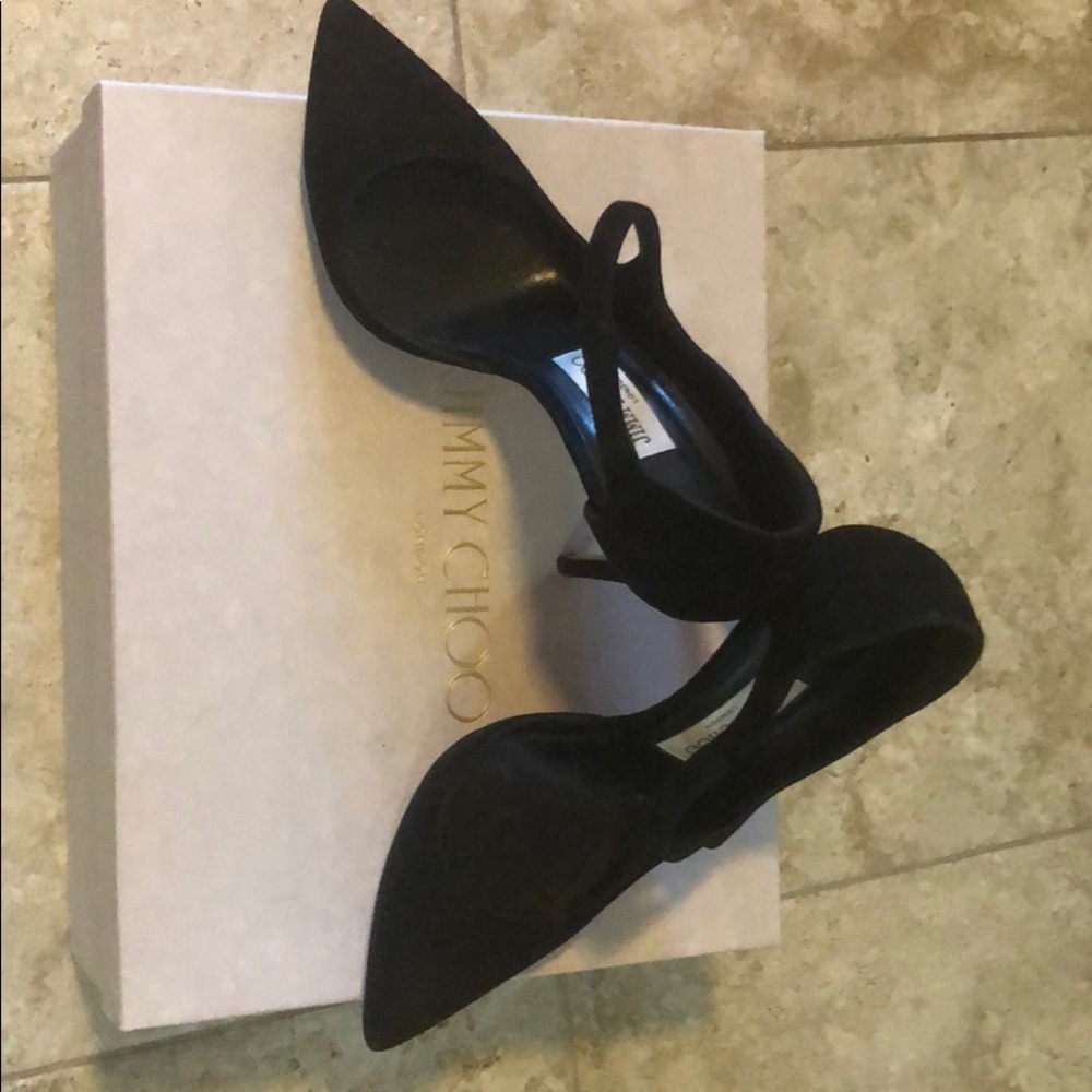 Jimmy Choo Black Davos Suede